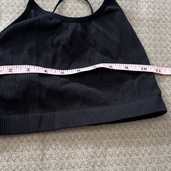 Colsie Black Ribbed Bralette size small - Picture 2 of 5